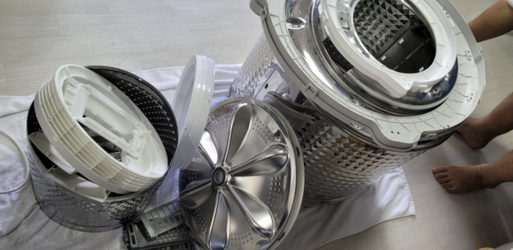 세탁기 분해청소 후 깨끗한 상태